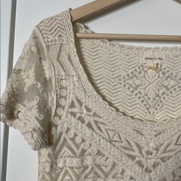 Anthropologie Lace Top | Anthropologie Crochet Top - Picture 6 of 7